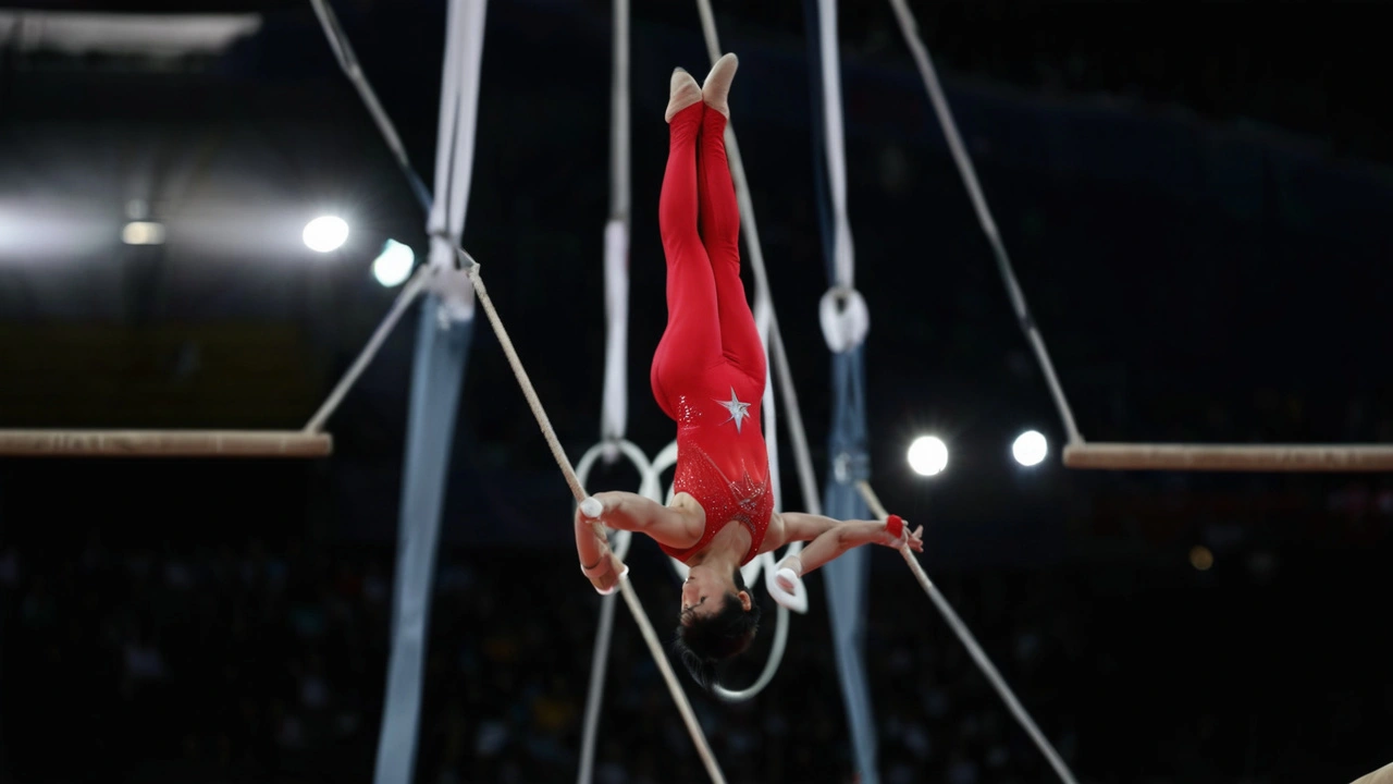 Yang Liu se consagra bicampeão olímpico nas argolas nas Olimpíadas de Paris